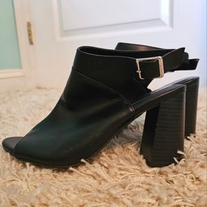 Women's Black Open Toe Heel - A New Day size 8.5